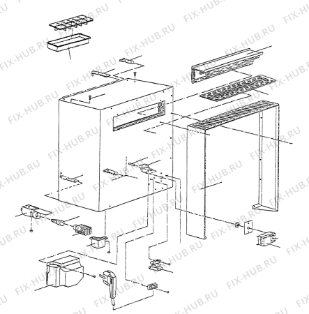 Взрыв-схема холодильника Electrolux RE1400WS - Схема узла Housing 001